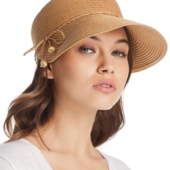 August Hats Accessories - AUGUST FOREVER CLASSIC WOVEN FRAMER SUN HAT W WOODEN BEAD DETAILS FARMHOUSE OS
